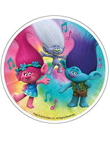 Generique - Disco oblea Trolls Amarillo 21 cm