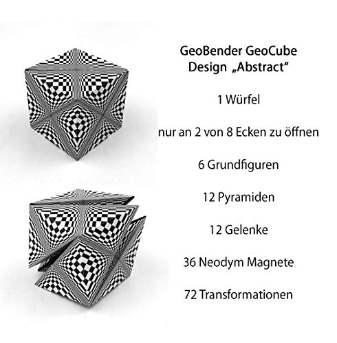 GeoBender Cube - Abstract - magico Rompecabezas geométrico, Puzzle Plegable, Juego de Paciencia ñ Cubo de transformaciones infinitivas para Aprender y Jugar para niños y Adultos