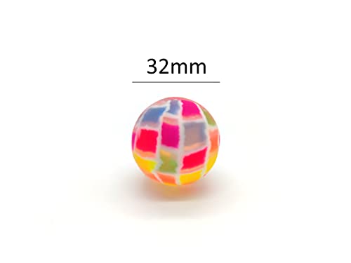 GERILEO Pack de 25/50/100 Pelotas Saltarinas para niños de 32mm - Pelotas de Goma pequeñas - Bouncy Balls - Relleno para piñatas, Bolsas de Fiesta, cumpleaños (25 Pelotas)