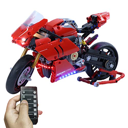 Gettesy Juego de iluminación LED para moto Lego 42107 Technic Ducati Panigale V4 R (compatible con Lego 42107 (no incluye modelo)