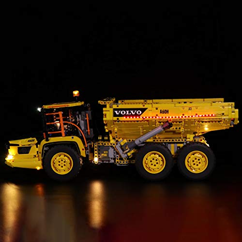 Gettesy Set de iluminación LED para Lego 42114 Technic articulado Volvo Dumper 6x6, iluminación LED compatible con Lego 42114 (no incluye modelo)