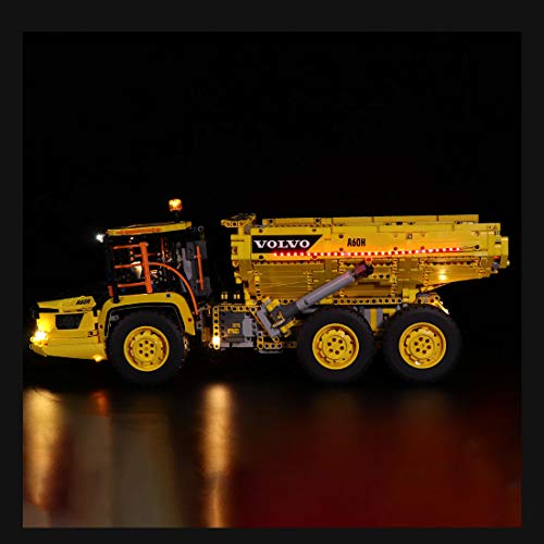 Gettesy Set de iluminación LED para Lego 42114 Technic articulado Volvo Dumper 6x6, iluminación LED compatible con Lego 42114 (no incluye modelo)