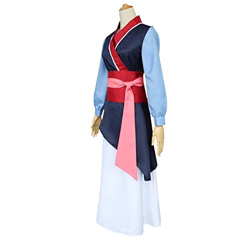 GGOODD Disfraz De Cosplay De Mulan Disfraz De Cosplay De Anime Disfraz De Halloween Set Set De 5 Piezas Que Incluye Todos Los Accesorios