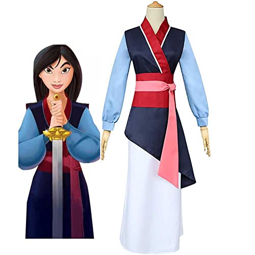 GGOODD Disfraz De Cosplay De Mulan Disfraz De Cosplay De Anime Disfraz De Halloween Set Set De 5 Piezas Que Incluye Todos Los Accesorios