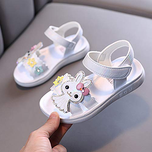 Ghemdilmn Sandalias de verano para niños pequeños, de princesa, zapatos para niña, sandalias para bebé, verano, sandalias para niños, zapatos con cierre de velcro, color, talla 28 EU