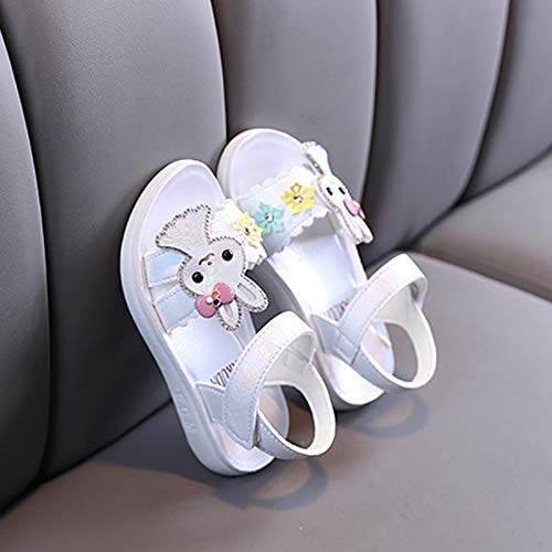 Ghemdilmn Sandalias de verano para niños pequeños, de princesa, zapatos para niña, sandalias para bebé, verano, sandalias para niños, zapatos con cierre de velcro, color, talla 28 EU