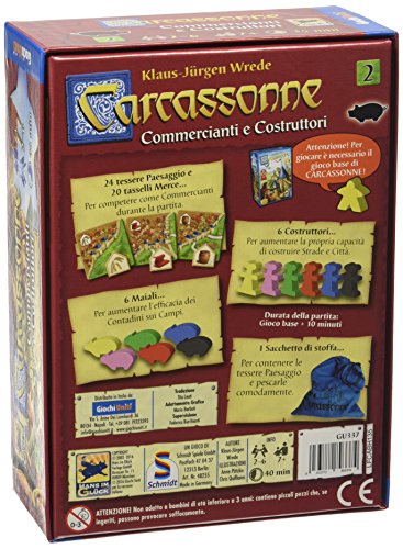 Giochi Uniti Carcassonne 3 Commercianti e Costruttori - Juego de Mesa (versión en Italiano) [Importado de Italia]