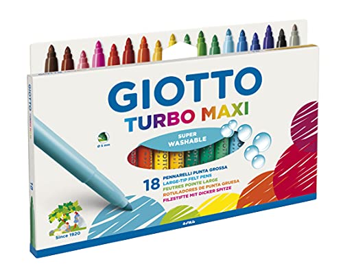 Giotto Turbo Maxi Rotuladores, Estuche con Asa 18 unidades