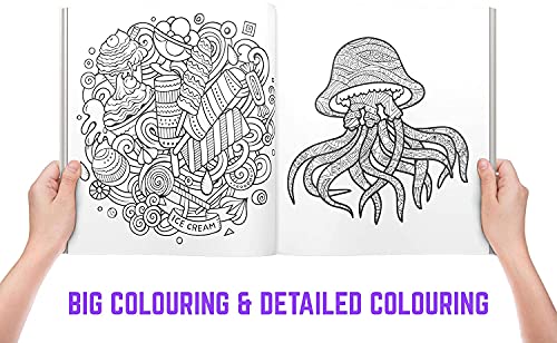 GirlZone Regalos para Niñas Libro para Colorear 114 Hermosos Diseños Zen. Libros Colorear Niños, Libreta De Colorear Relajante para Niñas, Colouring Book, Regalo de 3 a 12 Años