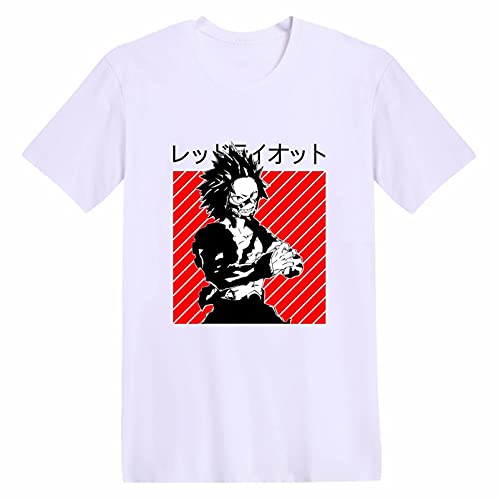 Giron Camiseta de manga corta unisex My Hero Academia Manga de Verano Casual Boku No Hero Runaway Kirishima Eijiro para mujer y hombre