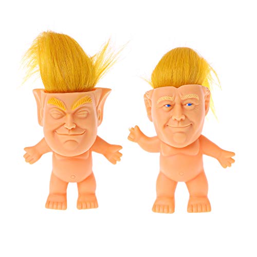 Gjyia Creative Silicone Troll Doll Figuras de acción Modelo Divertido Juguete Adornos Hechos a Mano Regalo Coleccionable para el hogar B