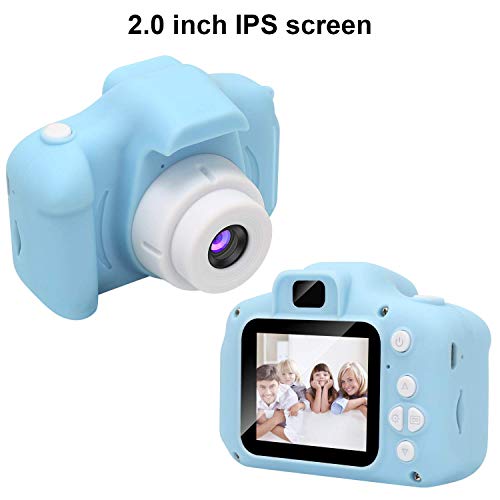 GlobalCrown Cámara para niños,Mini Digital Recargable Cámara Video Prueba de Golpes Regalos para niños de 3 a 8 años, 8MP HD Pantalla de 2 Pulgadas para Jugar al Aire Libre (32GB Tarjeta incluida)