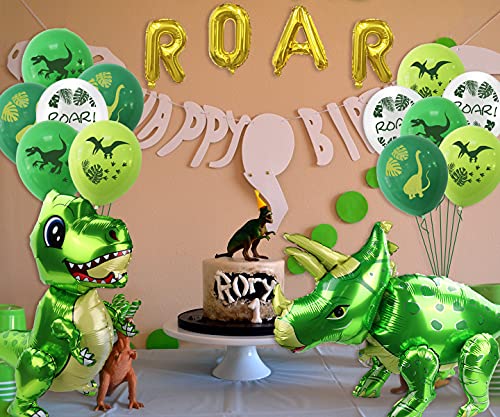 Globos inflables de dinosaurio 3D autoparados – Globos inflables de dinosaurio para decoración de fiestas de cumpleaños, fiesta de dragón, baby shower, niño o niña, juguetes de regalo (3 tipos)