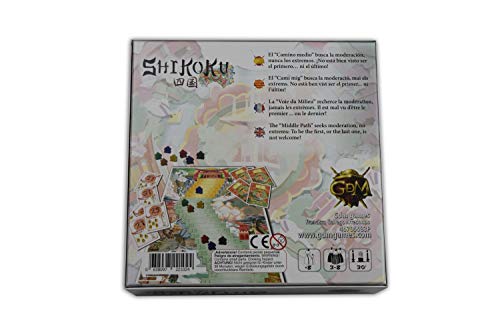 GM Games- Shikoku Juego de Cartas con Tablero, Color Blanco (GDM Games GDM128)