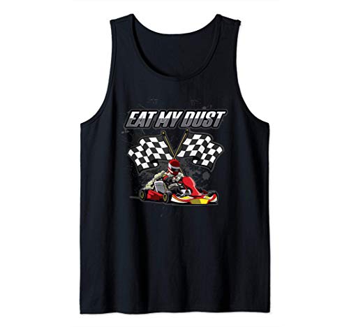 Go Kart Racer Karting Comer Polvo Camiseta sin Mangas