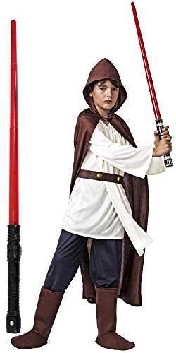 Gojoy Shop- Disfraz Completa y Espada de Luke Skywalker de Star Wars para Niño Carnaval (Contiene Espada,Túnica, Camiseta, Cinturón y Botas, 4 Tallas Diferentes) (5-6 años)