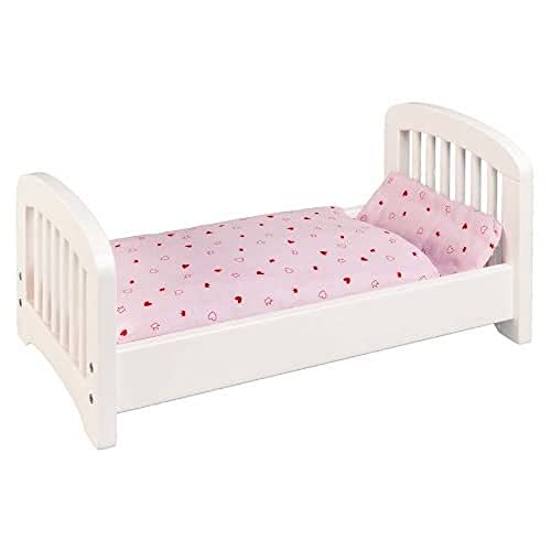 Goki - Cama de Madera para muñecas, Color Blanco