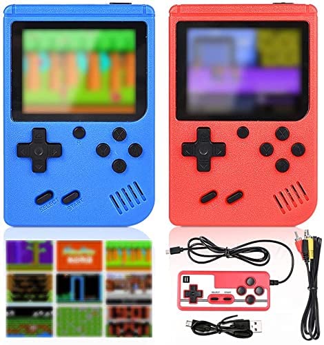 GOLDGE Consoles de juegos portátil, cargador USB Consola de juegos retro FC, batería de 1020 mAh de gran capacidad, consolas con 400 Clásicos juegos para dos jugadores, gran regalo para niños adultos