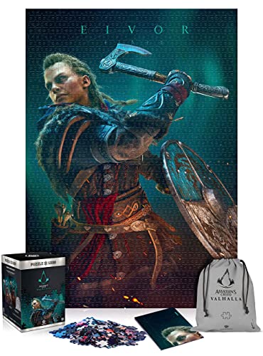 Good Loot Assassin'S Creed Valhalla Eivor Female | Puzzle 1500 Piezas | Incluye póster y Bolsa | 85 x 58 | Videojuego | Rompecabezas para Adultos y Adolescentes | para Navidad y Regalos | Decoración