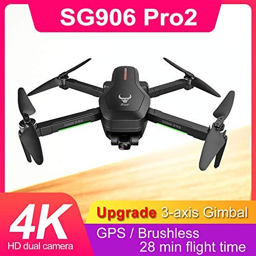 GoolRC Beast SG906 Pro 2 GPS RC Drone con Cámara 4K Cardán de 3 Ejes Motor sin Escobillas 5G WiFi FPV Posicionamiento Flujo óptico Cuadricóptero Punto Interés Vuelo 1200m Distancia Control con Bolsa