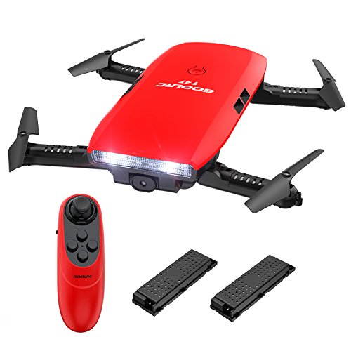 GoolRC T47 6 ejes UAV Gyro WIFI FPV con cámara 720P HD Quadcopter G-Sensor plegable RC Selfie Drone RTF con batería adicional