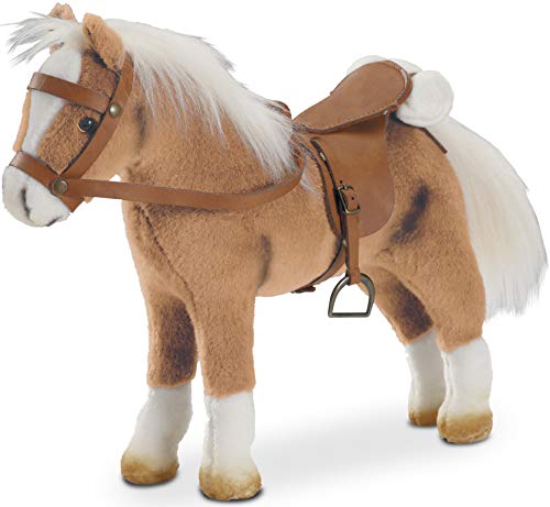 Götz 3401926 Flexible Brown Plush Pony Haflinger - Doll Accessorie - Suitable For All Standing Dolls Up To 50 cm - Suitable Agegroup 3+