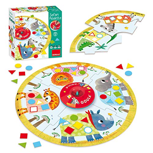 Goula- Safari roulette - Juego de mesa preescolar a partir de 3 años