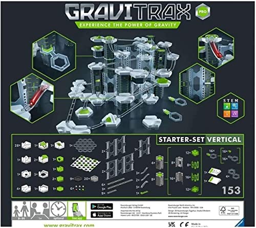 Gravitrax Pro - Juego de iniciación vertical para juegos de GraviTrax con bolas de metal y recorrido de bolas de edición italiana