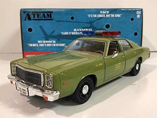 Greenlight 1:24 El Equipo A (Serie de TV 1983-87) - 1977 Plymouth Fury Policía del Ejército de los Estados Unidos 84103