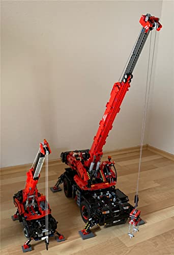 Grúa Todo Terreno Tecnología, Modelo Camión Grúa Tecnología, Juego Construcción Bloques Terminales MOC Grandes Compatible con Lego 42082 Technic