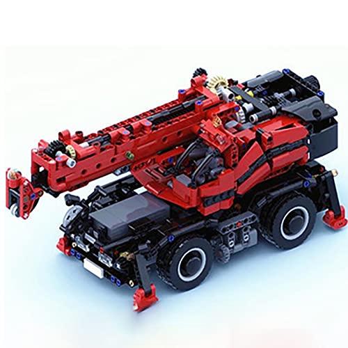 Grúa Todo Terreno Tecnología, Modelo Camión Grúa Tecnología, Juego Construcción Bloques Terminales MOC Grandes Compatible con Lego 42082 Technic