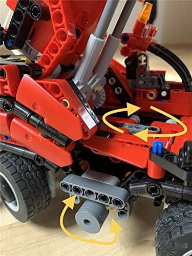 Grúa Todo Terreno Tecnología, Modelo Camión Grúa Tecnología, Juego Construcción Bloques Terminales MOC Grandes Compatible con Lego 42082 Technic