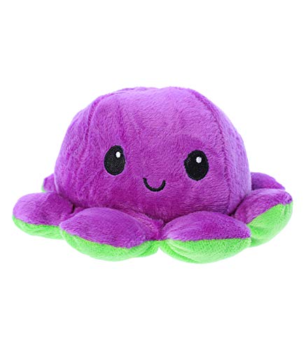 Grupo K-2 Wonduu | Pulpo Reversible de Peluche | Pulpo Doble Cara | Muñeco de Peluche 2 Colores Reversible | PÚRPURA