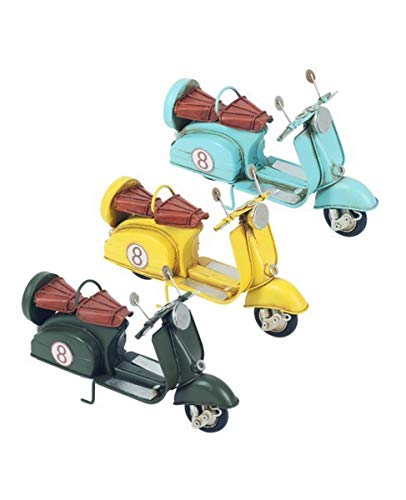 G&S - Scooter en miniatura de metal, modelo Le Vespa N° 8, amarillo paja, 17 cm