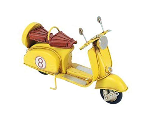 G&S - Scooter en miniatura de metal, modelo Le Vespa N° 8, amarillo paja, 17 cm