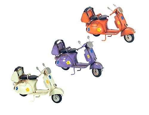 G&S Scooter Vespa Mod Flower Power, Blanco, L 18 cm