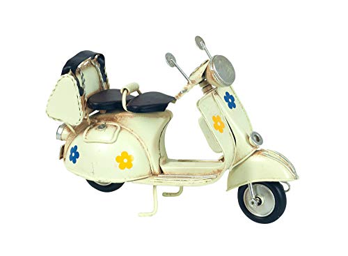 G&S Scooter Vespa Mod Flower Power, Blanco, L 18 cm