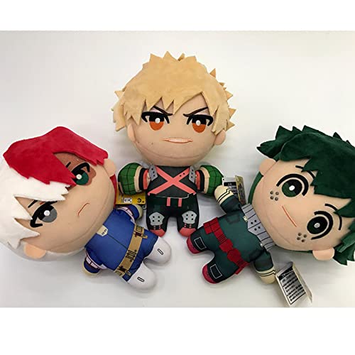 GSJDD 3pcs Anime Plushie My Hero Academia, Izuku Todoroki Katsuki Plush Doll Colgante de Juguete, My Hero Academia Peluches de Peluche, Llavero Decoración Regalos para Navidad Cumpleaños-B