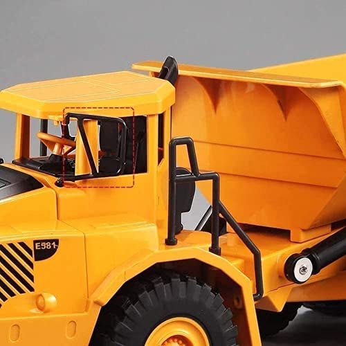 GSQGJ RC Car 1/14 Control Remoto Dumping Truc 2.4Ghz All Direction Drive Control Remoto Articulado Dump Truck Vehículo Todoterreno Escalada Car Tractor con Luces LED Niños Niños Juguetes par