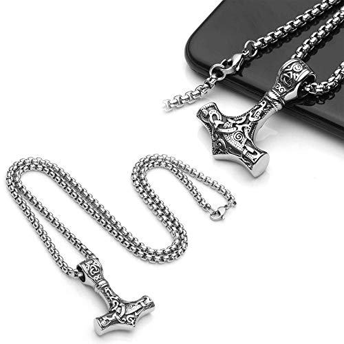 GTOTd Pegatinas piratas vikingos nórdicos (50 piezas con martillo de Thor Mjolnir colgantes decoraciones)Regalos Merch equipaje portátil guitarra adolescentes skate calcomanías