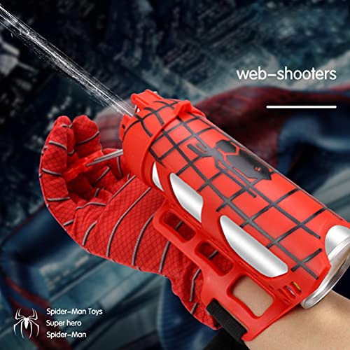 Guantes de araña, guantes de araña web Shooter Cosplay guante héroe lanzador muñeca juguete araña guante de plástico Cosplay accesorios para niños