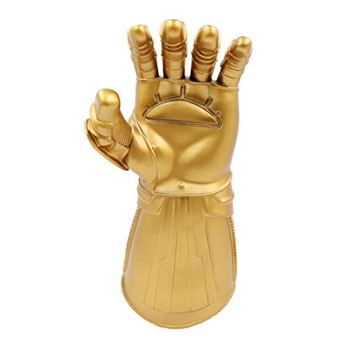 Guantes de hombre Thanos Iron Man con luces LED con imán extraíble, piedras infinitas para adultos y niños - dorado - talla única