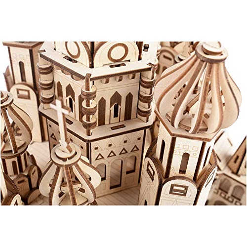 GuDoQi Puzzle 3D Madera, Maqueta de Catedral de San Basilio para Montar, Rompecabezas Madera 3D para Construir, Kit de Manualidades DIY, Juguete de Montaje, Pasatiempos para Adultos