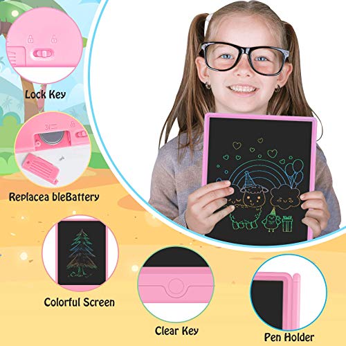 GUYUCOM Tableta de Escritura LCD de 13.5 Pulgadas, Pizarra Digital para Niños, Pizarra Magica de Líneas Brillantes y Coloridas para Niños,Excelentes Tablet para Dibujo Niños para Niños y Niñas