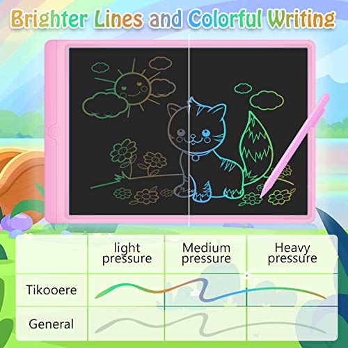 GUYUCOM Tableta de Escritura LCD de 13.5 Pulgadas, Pizarra Digital para Niños, Pizarra Magica de Líneas Brillantes y Coloridas para Niños,Excelentes Tablet para Dibujo Niños para Niños y Niñas