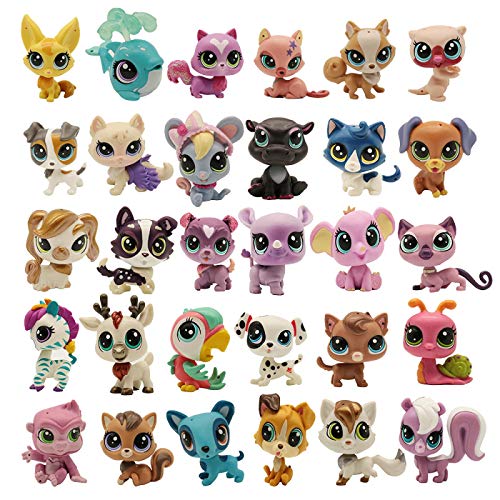 GXYMF Tienda de Mascotas Vieja Suelta Juguetes Figura de Cachorro de Gato Mini Figuras de Juguete Juguetes clásicos para Mascotas pequeñas Compre 5 y   obtenga 2   4-5 cm Negro