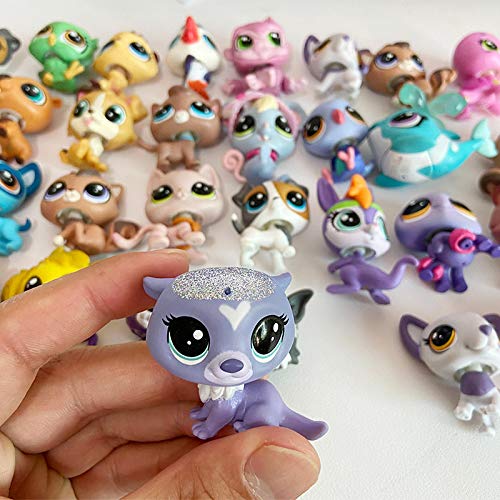 GXYMF Tienda de Mascotas Vieja Suelta Juguetes Figura de Cachorro de Gato Mini Figuras de Juguete Juguetes clásicos para Mascotas pequeñas Compre 5 y   obtenga 2   4-5 cm Negro