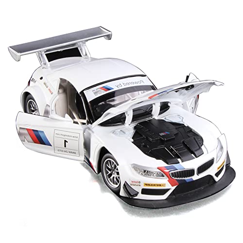 GYF Modelo de Coche Fundido a presión a Escala 1:24, Compatible con BMW Z4, Modelo de Coche Deportivo de simulación de Carreras, Juguete Educativo para niños con Sonido y luz