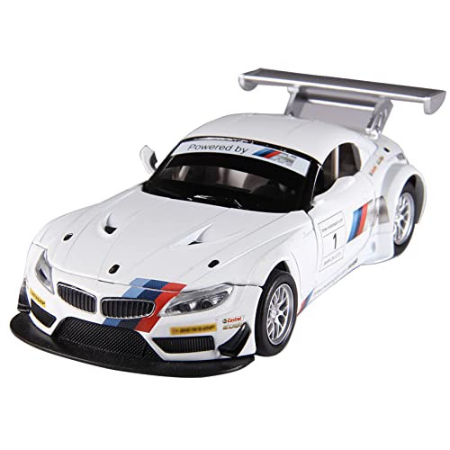 GYF Modelo de Coche Fundido a presión a Escala 1:24, Compatible con BMW Z4, Modelo de Coche Deportivo de simulación de Carreras, Juguete Educativo para niños con Sonido y luz