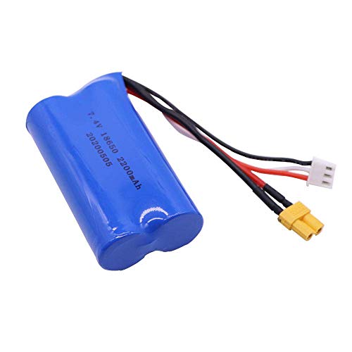 GzxLaY Batería de Alto Rendimiento de Respaldo de 7.4V 2200mAh Lipo Batería para HUINA 580 1580 1583 Accesorio de Juguetes RC 7.4 V 2S Batería para 1580-005 Huina 580550583582-3PCS ( Color : 2pcs )